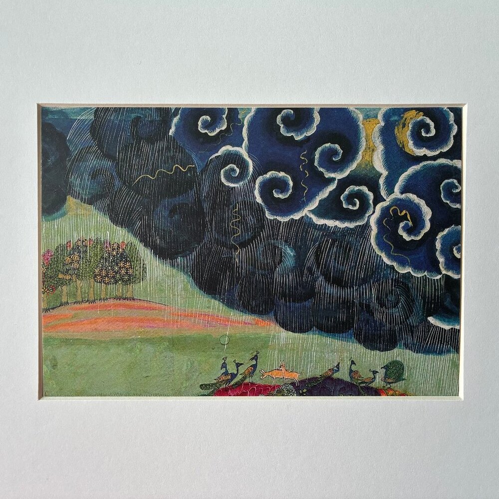 NWT ART PRINT: Garden Cosmos, The Royal Paintings of Jodhpur